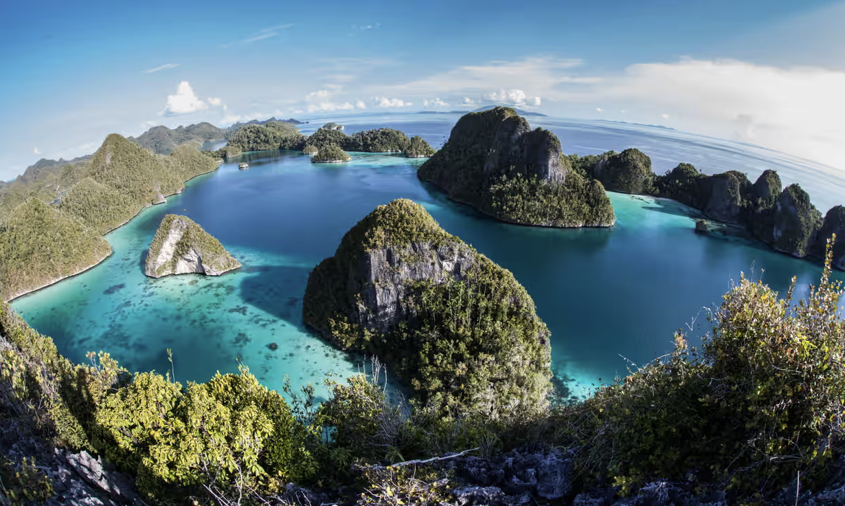 ocean lagoon in Indonesia